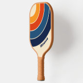 Rainbow-Rainbow-Streifen mit Namen Pickleball Schläger (Links)