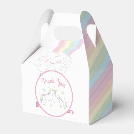Rainbow Raindrop Kinderdusche Sprinkle Geschenkschachtel (Rückseite)