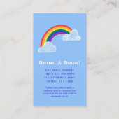 Rainbow Raindrops Baby Shower Book Request Enclosu Begleitkarte (Vorderseite)
