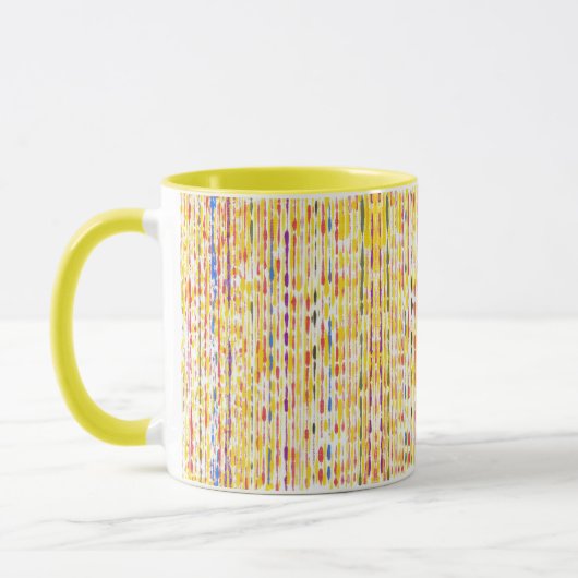 Rainbow Raindrops Stripes Tasse (Links)