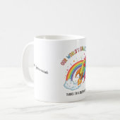 Rainbow-Rakete-Apfel-Bester Lehrer der Welt Kaffeetasse (Vorderseite Links)