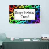 Rainbow Random Polka Dots (individuell einstellbar Banner (Messeveranstaltung)