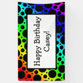 Rainbow Random Polka Dots (individuell einstellbar Banner (Vertikal)