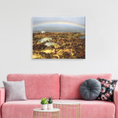 Rainbow Rannoch Moor Postcard Poster Foto Block Leinwanddruck (Insitu (Wohnzimmer))