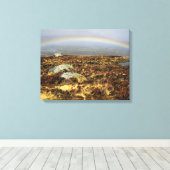 Rainbow Rannoch Moor Postcard Poster Foto Block Leinwanddruck (Insitu (Holzboden))