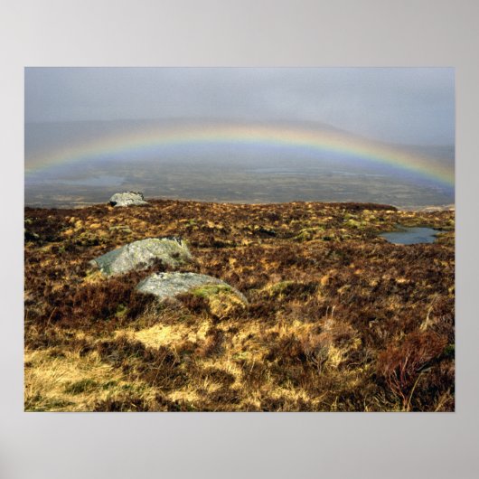 Rainbow Rannoch Moor Postkarte Poster (Vorne)