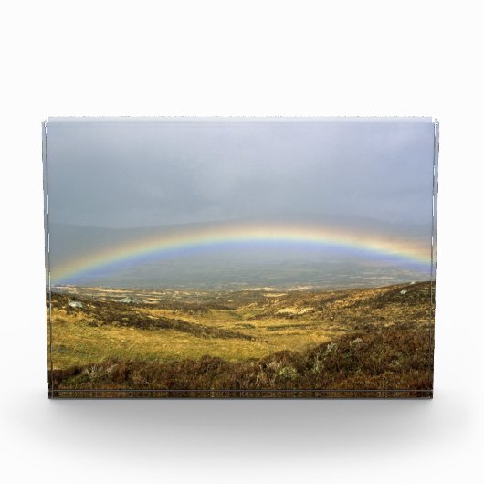 Rainbow Rannoch Moor Scotland Postcard Poster Fotoblock (Vorderseite)