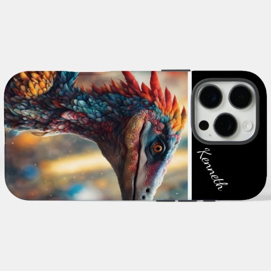 Rainbow Raptor Case-Mate iPhone Hülle (Rückseite (Horizontal))
