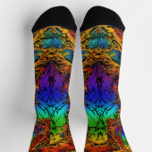"Rainbow Raptor Print" Socken (Oben)