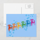 Rainbow-Rasenstühle Postkarte (Vorne/Hinten)