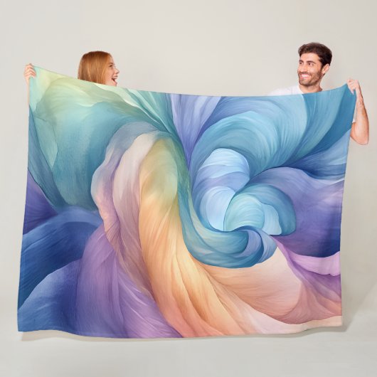 Rainbow-Rauch-Swirbelmuster Fleecedecke (Beispiel)