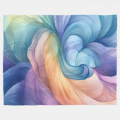 Rainbow-Rauch-Swirbelmuster Fleecedecke (Vorderseite (Horizontal))