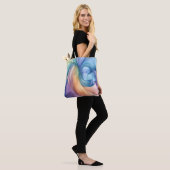 Rainbow-Rauch-Swirbelmuster Tasche (Am Model)