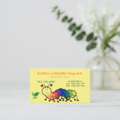Rainbow Raupe Daycare Business Cards Visitenkarte (Stehend Vorderseite)