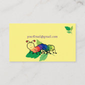 Rainbow Raupe Daycare Business Cards Visitenkarte (Rückseite)