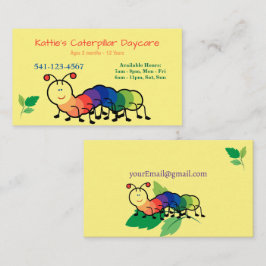 Rainbow Raupe Daycare Business Cards Visitenkarte