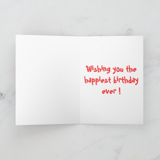 RAINBOW-RAUPE "HAPPY BIRTHDAY" KARTE (Innenseite)