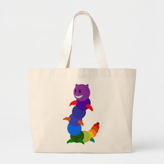 RAINBOW-RAUPE JUMBO STOFFBEUTEL (Vorne)