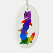 RAINBOW-RAUPE KERAMIK ORNAMENT (Rechts)