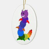 RAINBOW-RAUPE KERAMIK ORNAMENT (Links)