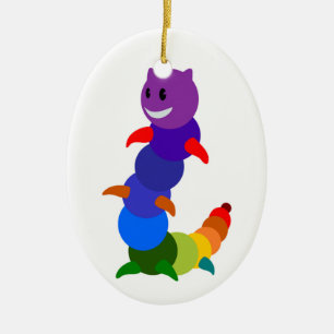 RAINBOW-RAUPE KERAMIK ORNAMENT