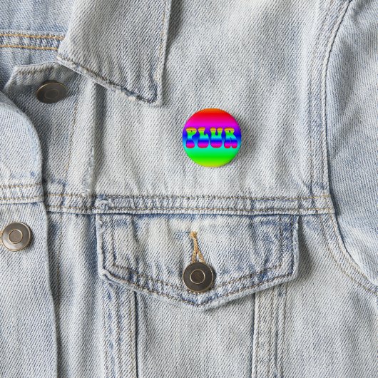 Rainbow Rave "PLUR" Button (Beispiel)