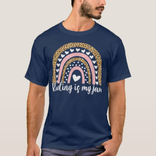 Rainbow Reading ist mein Jam Read Teacher Funny Bo T-Shirt