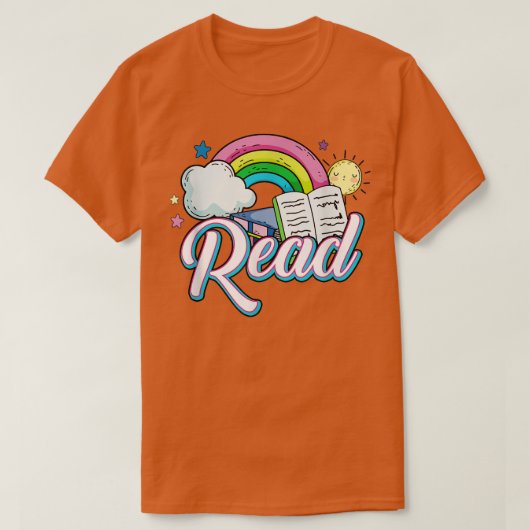 Rainbow Reading Lover Teacher Book Lover Bookworm T-Shirt (Design vorne)