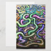 Rainbow-Reben Briefpapier (Vorne/Hinten)