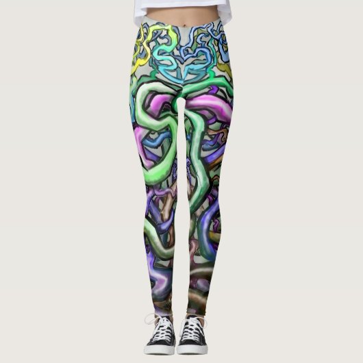 Rainbow-Reben Leggings (Vorderseite)
