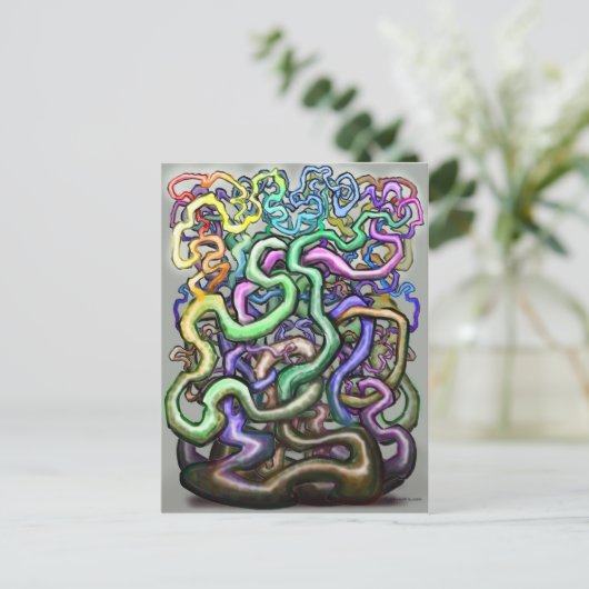 Rainbow-Reben Postkarte (Stehend Vorderseite)