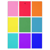 Rainbow-Rechtecke Clipboard Klemmbrett (Rückseite)