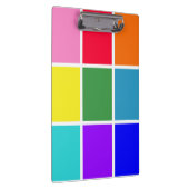 Rainbow-Rechtecke Clipboard Klemmbrett (Rechts)