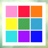 Rainbow-Rechtecke Fensteraufkleber (Blatt 3)