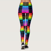 Rainbow-Rechtecke-Leggings farbenfrohe Stretch-Pfl Leggings (Rückseite)