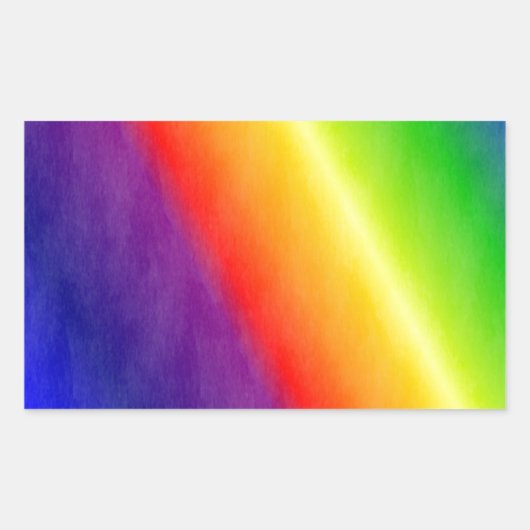 Rainbow Rechteckiger Aufkleber (Vorderseite)