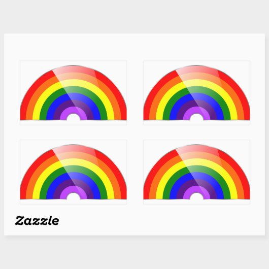 Rainbow Rechteckiger Aufkleber (Blatt)