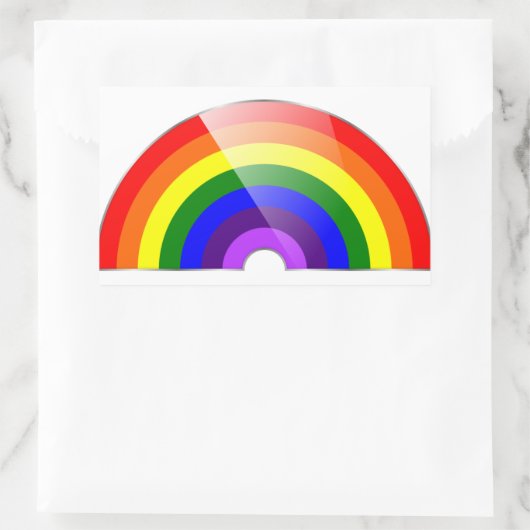 Rainbow Rechteckiger Aufkleber (Tasche)