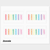 RAINBOW Rectangle Stickers (Blatt)