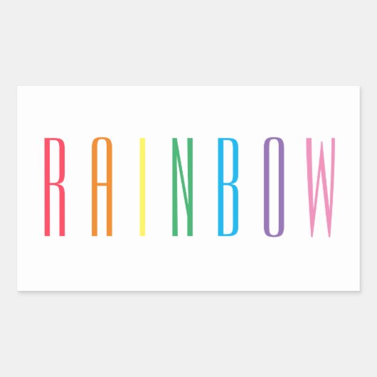 RAINBOW Rectangle Stickers (Vorderseite)