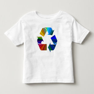 Rainbow Recycelnd Signature Symbol farbig Kleinkind T-shirt