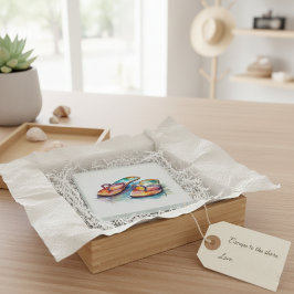 Rainbow Reef Flip Flops Glasuntersetzer