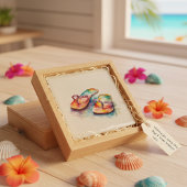 Rainbow Reef Flip Flops Glasuntersetzer