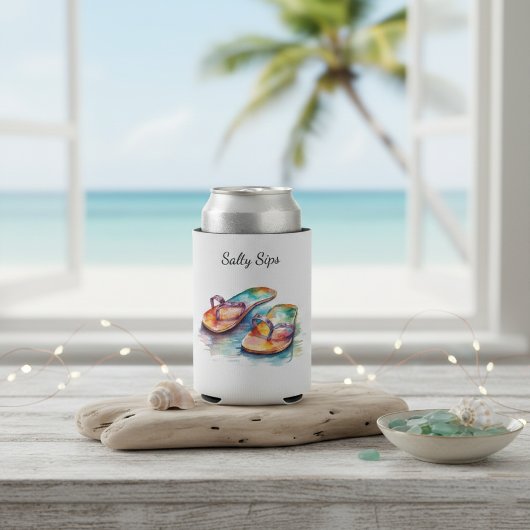 Rainbow Reef Flip Flops, individuell Dosenkühler