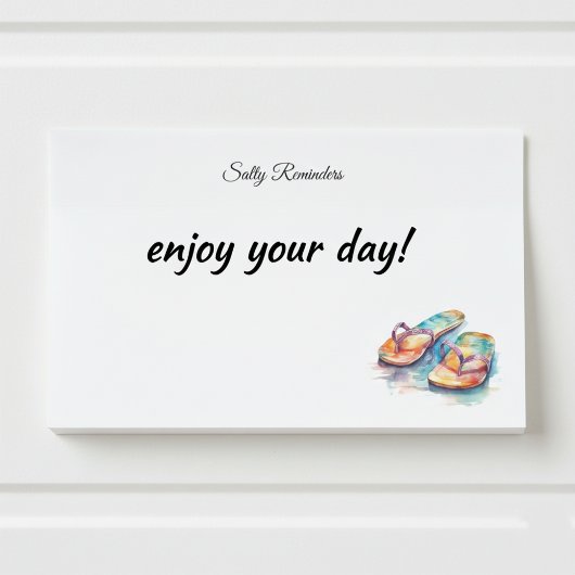 Rainbow Reef Flip Flops, individuell Post-it Klebezettel