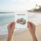 Rainbow Reef Flip Flops Postkarte