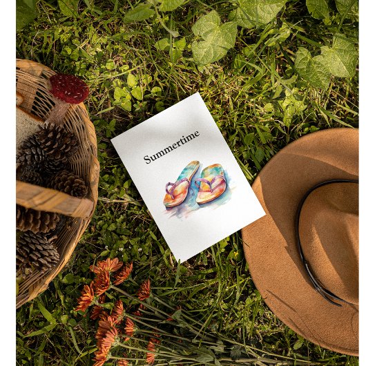 Rainbow Reef Flip Flops Postkarte