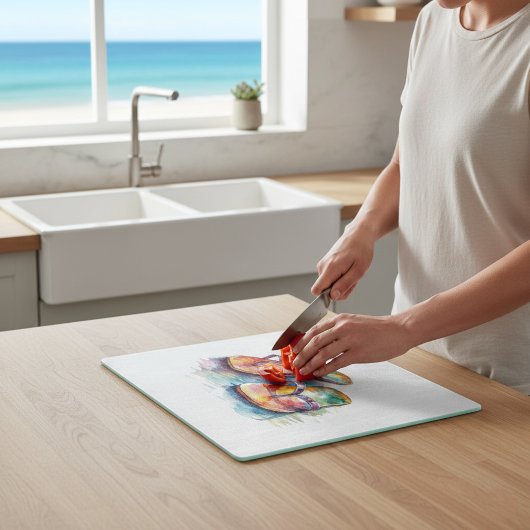 Rainbow Reef Flip Flops Schneidebrett