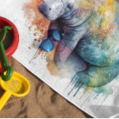 Rainbow Reef Manatee, kundenspezifisch Badehandtuch