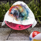 Rainbow Reef Manatee, kundenspezifisch Badehandtuch